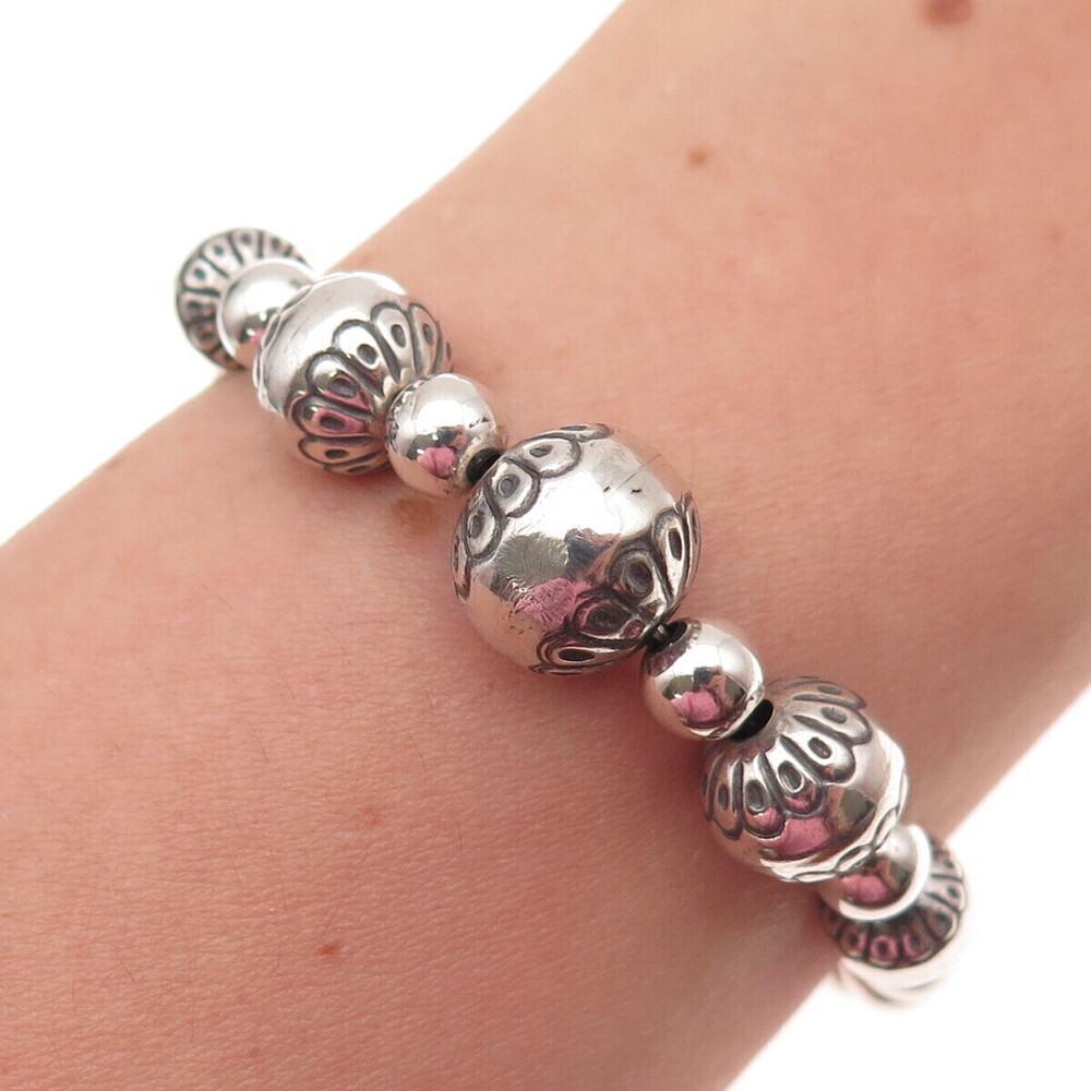 Carolyn Pollack Old Pawn Sterling Vintage Navajo Pearl Adjustable Bracelet 7.5"